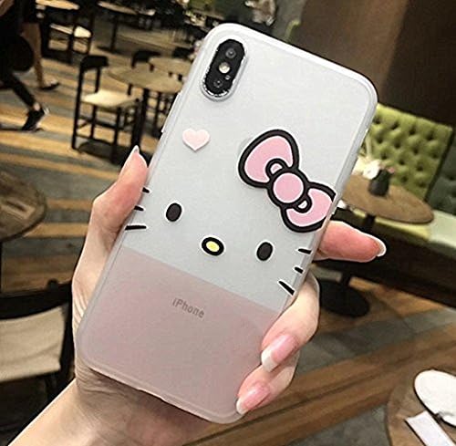 YTamazing Cute Hello Kitty Slim fit Soft Rubber TPU Skin Phone Case Back Cover For iPhone 7/8 and iPhone 8 Plus/7 Plus,iPhone X (iPhone x Style2)