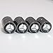US85 Mercedes Benz Logo Emblem Auto Car Wheel Tire Air Valve Caps Stem Cover Accessories Decoration Birthday Gift (Black Chrome)