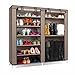 PowerLead Psak K002 Double Door Shoe & Boot Rack Cabinet 6-Tier Dustproof Clothes Closet Organizer