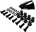 Motorcycle Windscreen Black Bolt Kit Windshield Screws - Honda, Ducati, Suzuki, Kawasaki, Yamaha