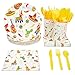 BLUE PANDA 144 Piece Let's Fiesta Dinnerware Set for Cinco de Mayo Party Supplies, Taco Tuesday Decorations (Serves 24)