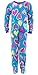 Komar Kids Big Girls' Colorful Hearts Teal Footed Pajamas