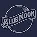 Tee Luv Men's Blue Moon Beer Logo Shirt (Navy Heather) (XL)