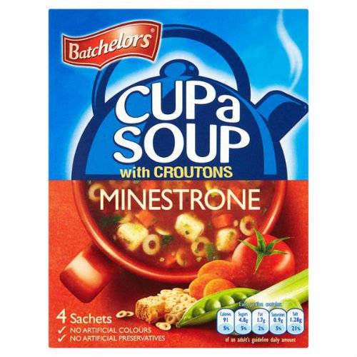 Batchelors Cup A Soup With Croutons Minestrone 4 Sachets 94G Case Of 9