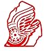 Detroit Red Wings Inside Michigan Outline Sticker Decal (Red)