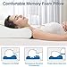 Amconsure Memory Foam Pillow, Orthopedic Sleeping Pillows, Ergonomic Cervical Pillow for Neck Pain - for Side Sleepers, Back and Stomach Sleepers, Free Washable Breathable Pillow Case Included