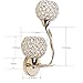 Lightess Crystal Wall Sconce Lighting for Bathroom Home Sconces Light (Left)