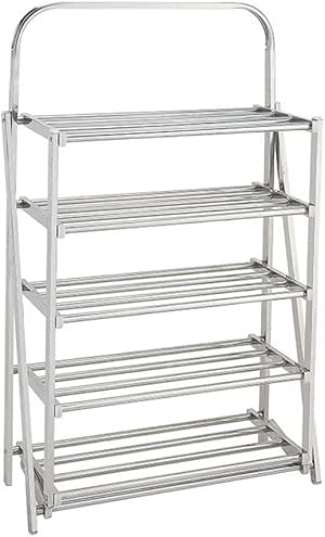 ZXPzZ 5-Tier zapatero de acero inoxidable de zapatos torre de 20 pares