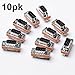 Arnorin DB9 Null Modem Adapter Male to Female Slimline Data Transfer Serial Port Adapter 10 Pack