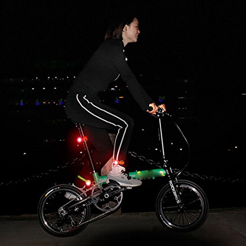 Elaco Bike LED Safety Light Night Running Cycling Warning Light Luminous Arm Strap (White) - Thumbnail 3