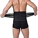 Healthcom Pro Men’s Waist Trimmer Belt Lightweight Elastic Ajustable Sports Belt Breathable Lumbar Lower Back Tranier Support Brace Belt Body Shaper Weight Loss Exercise Belly Belt,Black(Size:XXXL)