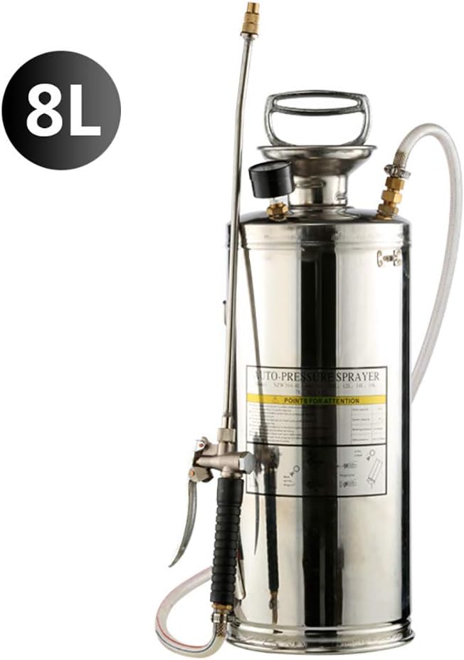 CNRGHS Backpack Sprayer, Manual Sprayer, 8L Sprayer, Stainless Steel Manual Air Pressure Sprayer, Suitable for Spraying, Disinfecting and Cleaning, Spraying Machine, Agricultural, Gardening
