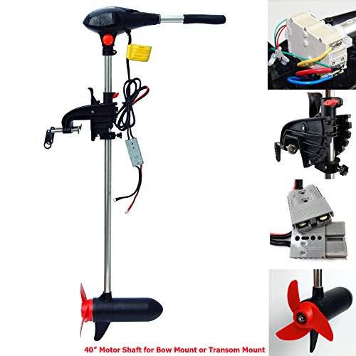 SEAMAX 90 Pound Thrust 24V Trolling Motor with 40 Inches Shaft Salt Water Heavy Duty Version