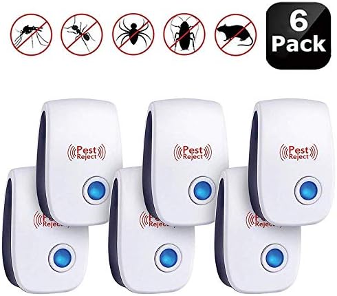 Ganlikon Ultrasonic Pest Repeller Electronic Repellent Indoor Plug in,๏ผ6Pack๏ผ Pest Control of Insects Mice Ant Mosquito Spider Rodent Roach, Pest Defender for Children and Pets Safe