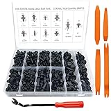 CNIKESIN 280 Car Retainer Clips Kit Door Panel Clips Bumper Fastener Rivet Clips with Universal Fastener Remover Tool Set in Case for Toyota Honda GM Ford Chrysler
