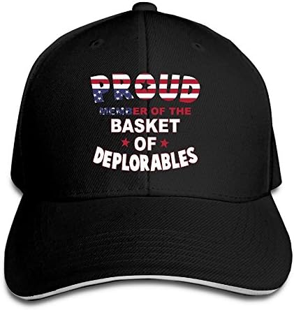 GD54 Proud Member Of The Basket Of Deplorables Adjustable Sandwich Hunting Peak Hat & Cap Black