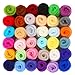 SOLEDI Fibre Wool Yarn Roving, Set of 36 Colors