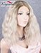 K’ryssma Ombre Blonde Short Bob Lace Front Wigs for Women, Dark Roots to Light Blonde Ombre Synthetic Wig Fashionable Wavy Wig Heat Resistant