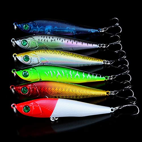 L-MEIQUN, 67pcs Angelköder Set Mixed 10 Varisized Modelle Fischköder Artificial Qualität Poressional Bass Wobbler… – Bild 6