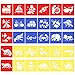 Homder 30Pcs Plastic Animals Painting Template Dinosaur Drawing Stencil Templates for Kids Crafts,Washable Template for School Projects(5 Different Types)