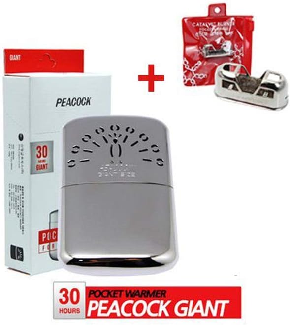 Peacock Hakkin Warmer Pocket Hand Warmer Hours with Replacement Burner