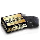 Original African Black Soap w/ Shea Butter & Cocoa Butter, Lick Me All Over 5oz