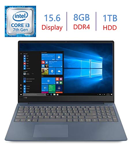 Lenovo IdeaPad 330 15.6″ HD Business Laptop, Intel i3-8130U Up to 3.4GHz (Beat i5-7200U), 8GB DDR4 RAM, 1TB HDD, WiFi, Webcam, Bluetooth, HDMI, Windows 10, Blue w/ Bonus Accessories