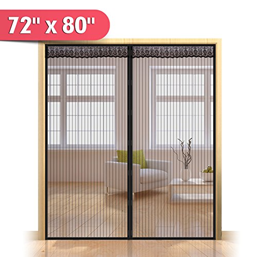 72"(w) x 80"(h) hands free magnetic screen do…