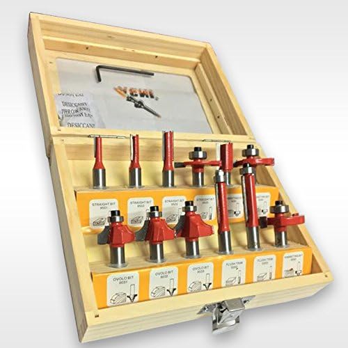 TOOLSDEN M3212 Spares2Go Tungsten Carbide Tipped Router Bit Set