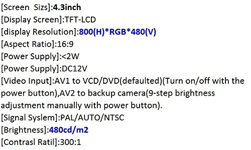 PYvideo Auto Adjusting Brightness Dual Video Inputs 4.3" Car Rear View Mirror for Backup Camera of Most Car Models - Thumbnail 4