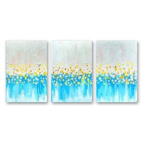 3 Panel Abstract Color Pictures Home Wall for...