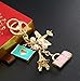 Lady Gift Rhinestone Travel Crystal Keychain Car Key Chain Purse Pendant Handbag Charm Sweater Chain