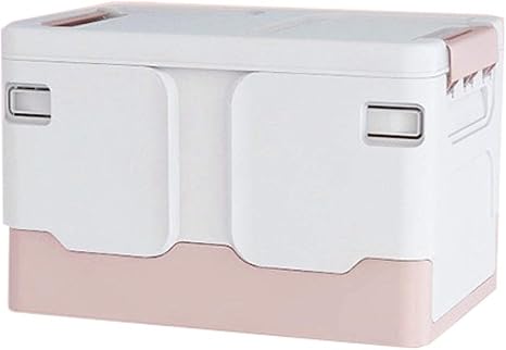 Amazon 収納ケース プラスチック ふた付き 折り畳み フタ付き おしゃれ 大容量 スタッキングボックス ストレージボックス おもちゃ 小物 書類 雑誌 お菓子 M 2 押入れ クローゼット かわいい 収納ボックス 折りたたみ ピンク 収納ケース 収納ケース ボックス