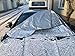 Jumbo Car Windshield Cover, Magnetic and Reversible DualTech, Reflective Sun Shade and Black Protective Snow Cover, Large Auto Shade (Over 5x6ft) for SUV, Truck and Car, All Weather