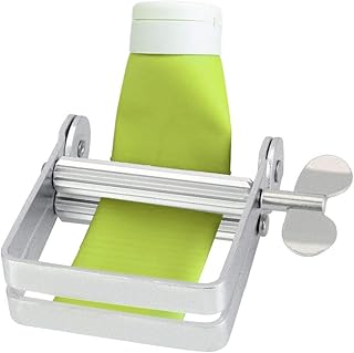 LYTIVAGEN Zahnpasta Quetscher Metall Tubenausdrücker Tube Entleeren 10.5 x 11.5cm Tubenquetscher Tubenpresse für Zahnpasta, Hautpflegeprodukte (Sliber)
