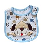 Cute Cartoon Pattern 3 Layer Toddler Baby Waterproof Saliva Towel Baby Bibs (Dog Pattern)