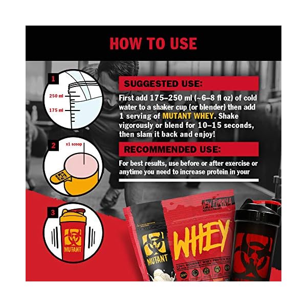 Mutant Whey – 100% Whey Protein Powder, Gourmet Taste, 22g of Protein, 10.4 g EAAs, 5 g BCAAs, Fast Absorbing, Easy Digesting -2.27 kg - Cookies and Cream