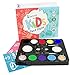 Face Paint Kit for Kids (Paints Over 50 Faces) Painting Kit Includes 8 Vivid Colors, Brushes and Sponges - Water-Based Paint Applies Easy & Dries Fast - Featured on PinBusters TVÃ‚® by Beetastic