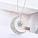 Onairmall Luminous Series Owl Moon Necklace Fluorescent Necklace,Glow in The Dark (Green)