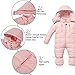 WESIDOM Newborn Baby Toddler Girls Boys Snowsuit Hooded Winter Romper Jumpsuit Coat Pink