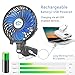 HandFan Portable Handheld Fan, Mini Personal Fan, Battery Operated Cooling Rechargeable, 180° Foldable Small Hand Fan, USB Powered, for Home, Office, Outdoor, Hiking, Travel, Stroller(Black&Blue)