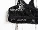 Women Harness Lace Lingerie Set Skirt 3 Pieces Bralettes and Garter Belt Black M