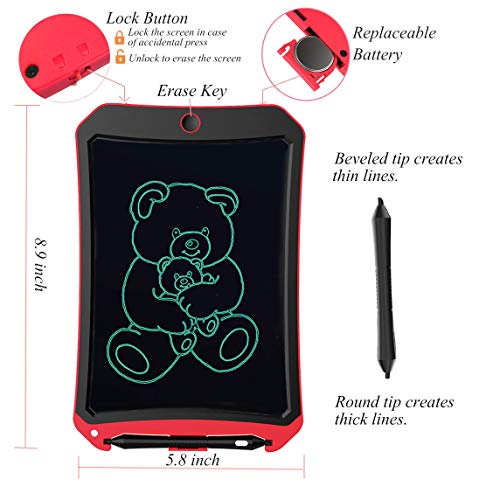image for mom&myaboys LCD Writing Tablet for Birthday Gift,Kids Toy 8.5 Inch LC