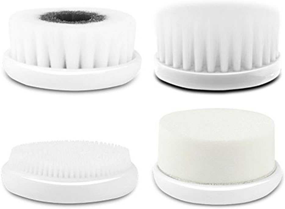 KOOVON Replacement Facial Brush Head 4 Pieces Compatible with WA003 Face Cleansing Brush for All Skin Types