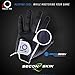 Amy Sport Golf Gloves Men Pair Left and Right Both Hand Rain Grip Lh Rh Weathersof No Sweat All Weather Grips Soft Comfortable Gray Green Size Small Medium ML Large XL
