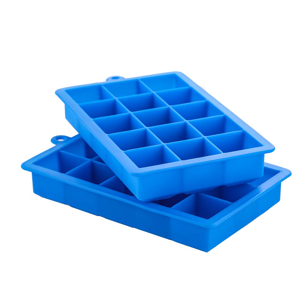 Ice Cube Trays Silicone Ice Maker No Odor Or Aftertaste 2 Pack Make 30 Ice Cube