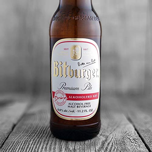 Bitburger Drive 0.00% Non-Alcoholic Beer - 11.2 Fl Oz, Germany Imported - 11.2 Fl Oz (Pack of 6)