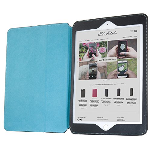 image for Ed Hicks The Rise iPad Air 1 & 2 Designer Leather Stand Case in Black 