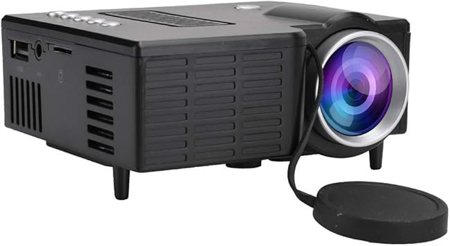 Amazon Com Mini Portable Projector Uc28c Fan Aluminum Radiator Eddy Air Duct Home Hd 1080p Miniature Portable Projector Black Electronics