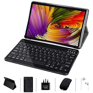 Tablets 10 Inch Android 10.0 4GB RAM 64GB ROM Tablet with Keyboard PC Deca-core Processor 2.4GHz HD IPS Touch Screen…